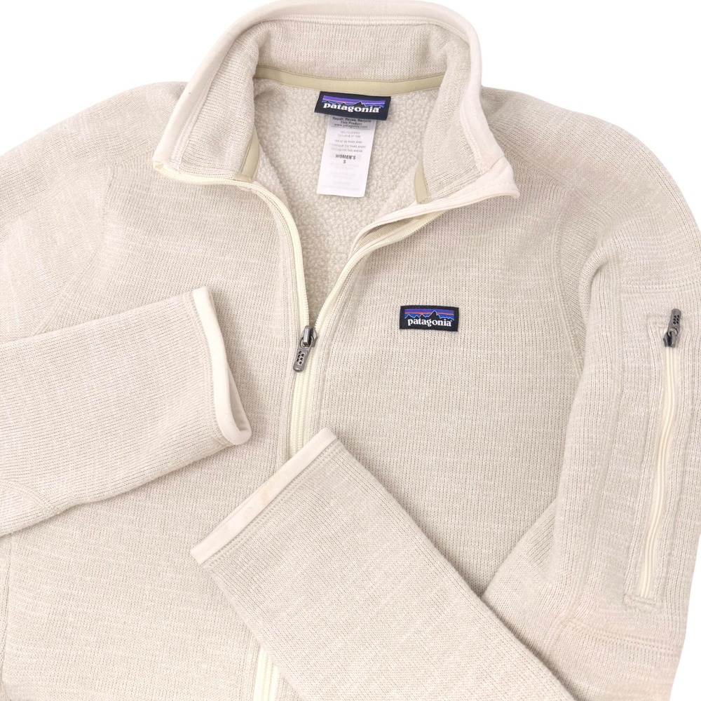 Patagonia Better Sweater Full Zip Jacket Oatmeal Cream Birch Womens Small